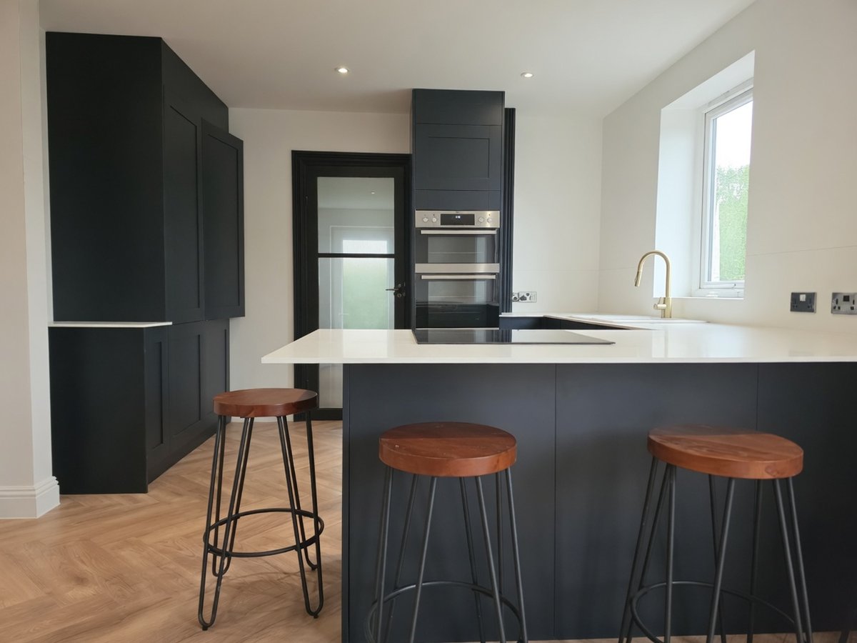 Finished kitchen and dining room
